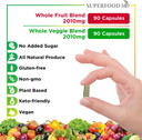 Superfood Md Fruits And Veggies Supplement - 90 Fruit And 90 Veggie Capsules - Supports Energy Levels, High Lycopene, Vitamins & Minerals -Made In The Usa - 90 Count (Pack Of 2)