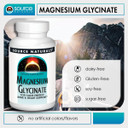 Source Naturals Magnesium Glycinate, For Calm Energy, Bone & Heart Support*, 400 Mg Per Serving - 120 Tablets