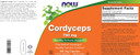 Now Foods Cordyceps 750Mg 200 Veg Caps - Organic Cordycep Sinensis Mycelium Mushroom Powder - In Non-Organic Capsules - Vegan, Non-Gmo