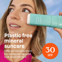 Bundle Of Attitude Mineral Face Sunscreen Stick With Zinc Oxide, Spf 30, Ewg Verified, Plastic-Free, Unscented, 0.7 Oz + After Sun Care Stick, Soothes And Hydrates, Mint And Cucumber, 2 Fl Oz