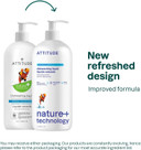 Attitude Dishwashing Liquid, Ewg Verified, Vegan Dish Soap, Plant Based, Naturally Derived Products, Wildflowers, 33.8 Fl Oz