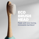 Lumineux Sonic Electric Toothbrush For Adults - Two (2) Toothbrushes With Bamboo Heads - Crystalline (Light Blue) & Deep Ocean(Blue) - Includes 2 Super Soft Bristle Bamboo Tooth Brush Heads, Charging