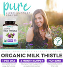 Usda Organic Milk Thistle Capsules - 80% Silymarin - 9,000Mg Of Milk Thistle Seed Extract - Supports Liver Cleanse, Liver Detox, & Liver Health - Vegan Supplement - 2 Month Supply - 60 Pills (No Oil)