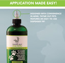 Thyme Out For Pets (8Oz) - Natural Dog And Cat Itch Relief & Skin Treatment For Itchy Paws And Ringworm - Yeast Infection, Dandruff And Hot Spot Spray For Dogs - All Natural, Organic Blend