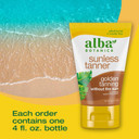 Alba Botanica Sunless Tanner, Lotion For Face And Body, Golden Tanning Without The Sun, Non-Streaking And Natural Looking Self-Tanner, 4 Oz. Tube