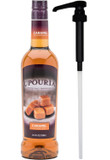 Upouria Caramel Coffee Syrup Flavoring, 100% Vegan, Gluten-Free, Kosher, 750 Ml Bottle - Coffee Syrup Pump Included
