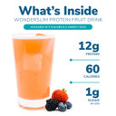 Wonderslim Protein Fruit Drink, Berry Blend, No Fat, Gluten Free, Keto Friendly & Low Carb (7Ct)