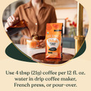 Four Sigmatic Think Mushroom Coffee | Organic Ground Coffee With Lion'S Mane Mushroom And Chaga Mushroom | 12Oz Bag