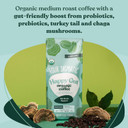 Four Sigmatic Happy Gut Organic Ground Coffee | Medium Roast Fair Trade Gourmet Coffee With Chaga & Turkey Tail | Immune Boosting, Probiotic Mushroom Coffee For Gut Health & Immune Support | 12Oz Bag