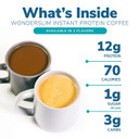 Wonderslim Protein Instant Coffee, 12G Protein, 70 Calories, 3G Carbs, Gluten Free & Keto Friendly (7Ct)