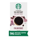 Starbucks Via Instant Coffeeã¢ÂDark Roast Coffeeã¢ÂItalian Roastã¢Â100% Arabicaã¢Â12 Boxes (96 Packets Total)