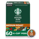 Starbucks K-Cup Coffee Pods, Medium Roast Coffee, House Blend For Keurig Brewers, 100% Arabica, 6 Boxes (60 Pods Total)