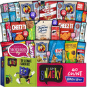 I Am Snacky - Mothers Day Snack Box Variety Pack Care Package + Greeting Card - Snacky'S Bash Box (40 Count) Sweet Treats Gift Basket, Candies Chips Assortment