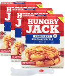 Hungry Jack Complete Belgian Waffle Mix (Pack Of 3) With By The Cup Butter Spreader