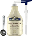 Ghirardelli White Chocolate Flavored Sauce 87.3 Ounce With Ghirardelli Pump And Spoon