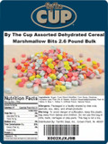 By The Cup Assorted Dehydrated Cereal Marshmallow Bits 2.6 Pound Bulk
