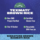 Riceselect Texmati Brown Rice, Whole-Grain Basmati Rice, Premium Gluten-Free Rice, Non-Gmo, Star-K Kosher, 32-Ounce Jar