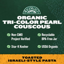 Riceselect Organic Tri-Color Pearl Couscous, Israeli-Style Wheat Pasta With Spinach And Paprika, Non-Gmo, 24.5-Ounce Jar, (Pack Of 1)