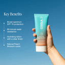 Coola Organic Sunscreen Spf 70 Sunblock Body Lotion, Dermatologist Tested Skin Care For Daily Protection, Vegan And Gluten Free, Peach Blossom, 5 Fl Oz