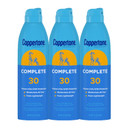Coppertone Complete Spf 30 Sunscreen Spray, Lightweight, Moisturizing Sunscreen Pack, Water Resistant Spray Sunscreen Spf 30, 5.5 Oz Spray, Pack Of 3 Coppertone Complete Spf 30 Sunscreen Spray, Lightweight, Moisturizing Sunscreen Pack, Water Resistant Spray Sunscreen Spf 30, 5.5 Oz Spray, Pack Of 3