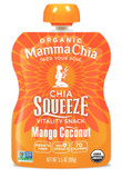 Mamma Chia Organic Vitality Squeeze Snack, Mango Coconut, 16- 3.5 Ounce Chia Vitality Snacks, Usda Organic, Non-Gmo, Vegan, Gluten Free, And Kosher. Fruit And Vegetables With Only 70 Calories