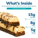 WonderSlim Protein & Fiber Bar, Fluffy Vanilla Crisp - 15g Protein, 7g Fiber, Gluten Free (7ct)