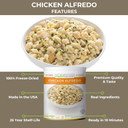 Nutristore Chicken Alfredo | Freeze Dried Emergency Survival Bulk Food Storage Meal | Perfect for Everyday Quick Meals and Long-Term Storage | 25 Year Shelf Life | USDA Inspected