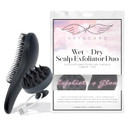 Seraphic Skincare 2-In-1 Scalp Exfoliator Duo with Wet Hair Brush and Dry Hair Scalp Brush  Soft Silicone Scalp Massager for Deep Cleansing and Dandruff Removal for All Hair Types