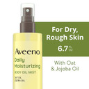 Aveeno Daily Moisturizing Dry Body Oil Mist With Oat And Jojoba Oil For Dry, Rough Sensitive Skin, Nourishing & Hypoallergenic Body Spray, Paraben-, Silicone- & Phthalate-Free, 6.7 Fl. Oz