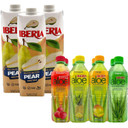 Iberia Aloe Vera Drink with Pure Aloe Pulp, Variety, (Pack of 8) + Iberia Pear Nectar, 33.8 Fl Oz, Pack of 3