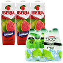 Iberia Guava Nectar 33.8 Ounce (Pack Of 3) + Iberia Aloe Vera Drink With Pulp 9.5 Fl Oz, Original (Pack Of 6)