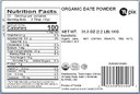 Yupik Organic Ground Date Powder (Meal), 2.2 Lb, Non-Gmo, Vegan, Gluten-Free