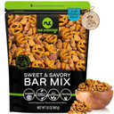 Nut Cravings - Party Bar Nut Mix, Sweet & Savory Pub Snack - Smoked Almonds, Pretzels, Toffee Peanuts, Spicy, Honey Roasted Peanut (32oz - 2 LB) Packed Fresh in Resealable Bag - Healthy Protein Kosher