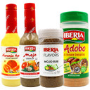 Iberia Mojo Criollo Spanish Marinating Sauce 20 Fl Oz. + Iberia Naranja Agria, 20 Ounce + Iberia Mojo Rub, 5 Oz + Iberia Adobo All Purpose Seasoning, Without Pepper, 16 Oz