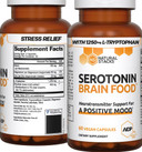 Natural Stacks Neurofuel Nootropic & Serotonin Brain Food Bundle - Promotes A Positive Mood & Focus - 105 Capsules