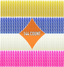 By The Cup Birthday Candles, 6-24 Count Packs In Pink, White, Blue, And Yellow (Pack Of 144) By The Cup Birthday Candles, 6-24 Count Packs In Pink, White, Blue, And Yellow (Pack Of 144)