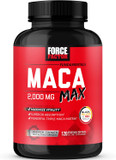 Force Factor Black Maca Root Vitality Supplement For Men With Superior Absorption And Power, Natural Maca Negra Extract, Fundamentals Series, 1000Mg, 60 Capsules