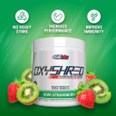 Ehp Labs Oxyshred Pre Workout Powder & Shredding Supplement - Preworkout Powder With L Glutamine & Acetyl L Carnitine, Energy Boost Drink - Kiwi Strawberry, 60 Servings