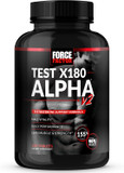 Force Factor Test X180 Alpha V2 T-Support For Men, T-Supplement To Help Build Strength, Boost Nitric Oxide, And Support Daily Performance, 120 Tablets