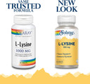 Solaray L-Lysine - 90 Tablets - Tissue & Immune System Support - Vegan, Non-Gmo - 30 Servings