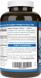 Carlson - Super Omega-3 Gems + Coq10, 1200 Mg Omega-3S 200 Mg Coq10, Circulation Function, Energy Production & Circulatory Support, 120 Softgels