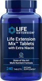 Life Extension Mix Tablets with Extra Niacin  Vitamin, Mineral, Fruit & Vegetable Supplement - Complete Daily Veggies Blend For Whole Body Health - Gluten Free - 240 Tablets