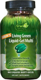 Irwin Naturals Men'S Living Green Liquid-Gel Multi - 70 Essential Nutrients, Full-Spectrum Vitamins, Wholefood Blend - Targeted Adrenal & Brain Support - 90 Liquid Softgels