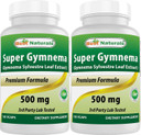 Best Naturals Gymnema Sylvestre Extract 500 Mg 120 Vegetarian Capsules - Contains Minimum Of 25% Gymnemic Acid (Pack Of 2)