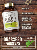 Carlyle Grass Fed Beef Pancreas | 550Mg | 200 Capsules | Desiccated Pasture Raised Bovine Supplement | Non-Gmo, Gluten Free | By Herbage Farmstead