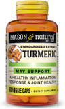 Mason Natural Turmeric - Healthy Inflammatory Response, Improved Joint And Muscle Health, Herbal Supplement, 60 Veggie Caps