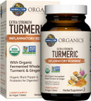 Garden Of Life Organics Extra Strength Turmeric Inflammatory Response 60 Tablets-100Mg Curcumin (95% Curcuminoids) Black Pepper, Probiotics, Organic Non-Gmo Vegan Gluten Free Herbal Supplement