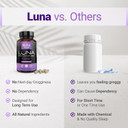 Luna Sleep Aid | Non-Habit Forming Natural Sleep Aid With Valerian Root, Melatonin, Chamomile, Lemon Balm, And More | Sleeping Pills For Adults With Naturally Sourced Ingredients - 60 Vegan Capsules