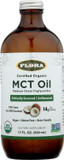 Flora Health Mct Oil Organic Energy Boost, C8 Caprylic & C10 Capric Acids, Keto, Kosher, Non-Gmo Verified, 100% From Ethically And Sustainably Sourced Coconuts, 17 Fl Oz Liquid, Glass Bottle