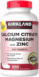 Kirkland Signature Calcium Citrate 500Mg, 500 Count (Pack Of 2)
